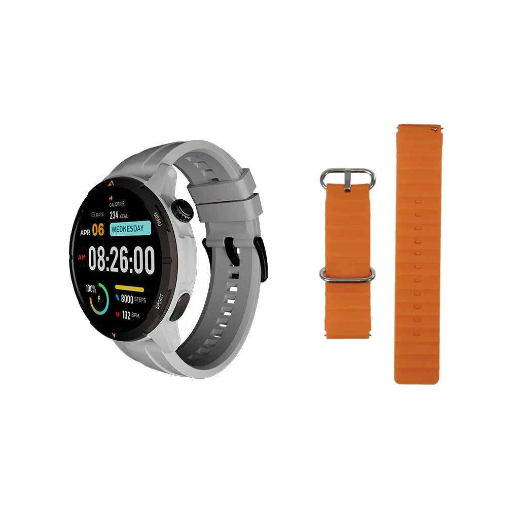 AGM Legion Smartwatch 5ATM Waterproof 1.43"AMOLED Display Heart Rate Blood Oxygen 100+ Sports Modes GPS Compass