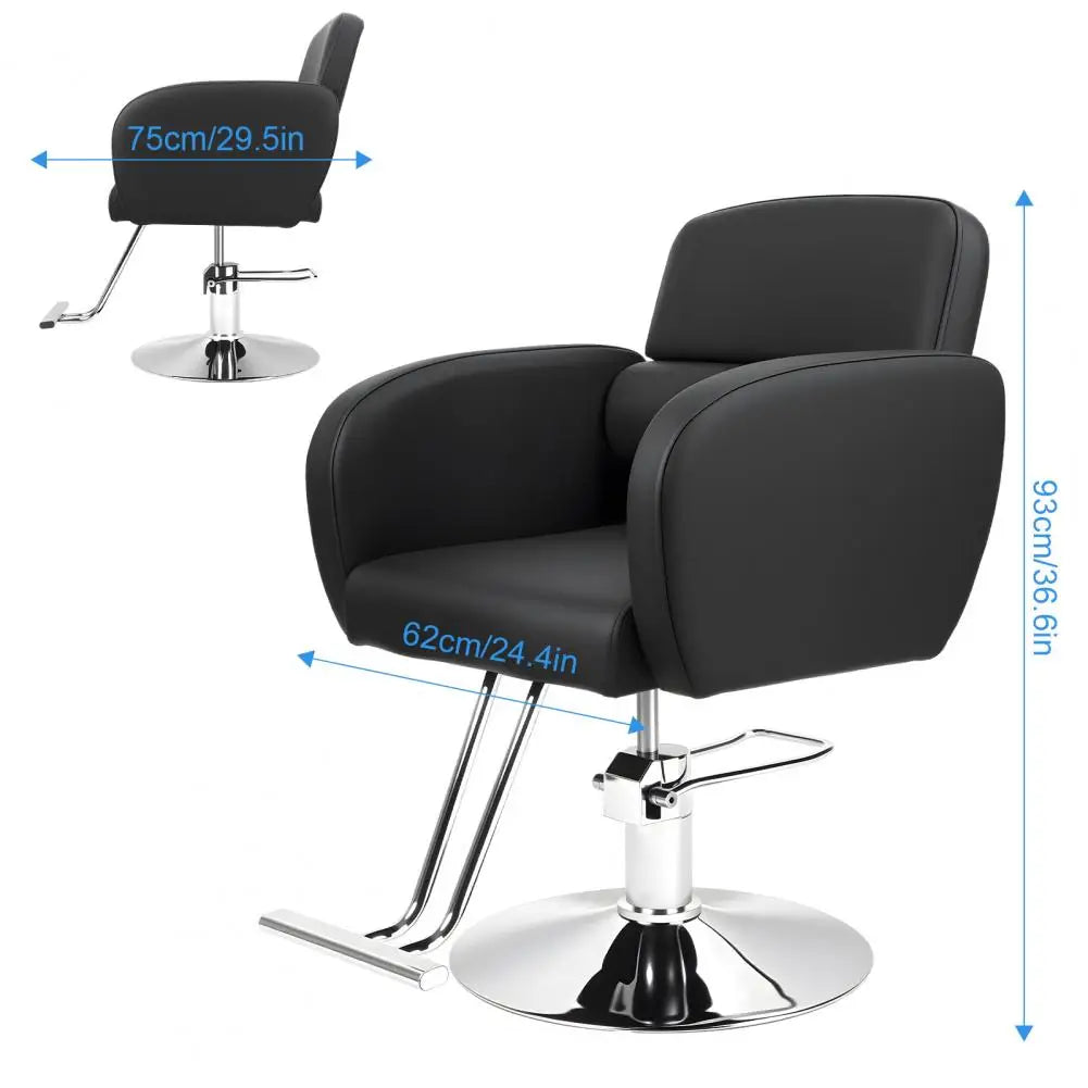 Hydraulic Hair Salon Chair Swivel Stool, 360-Degree Rotation Height Adjustable Barber Chair, Rolling Swivel Hair Salon Chair