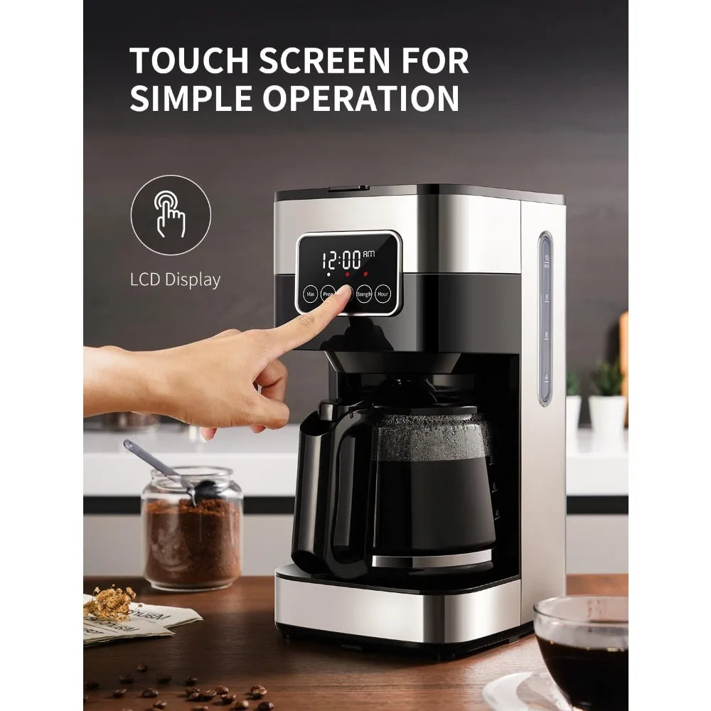 SHARDOR 10-Cup Programmable Coffee Maker, Regular & Strong Brew Drip Coffee Machine for Home and Office, Auto Shut Off,