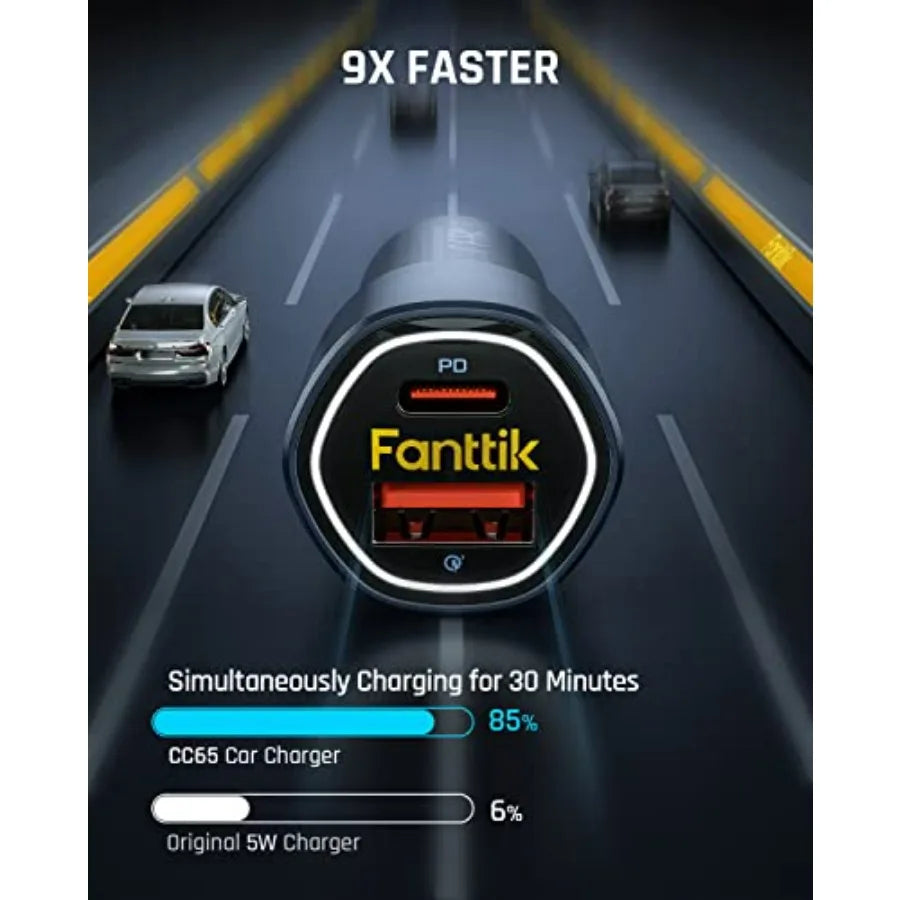 X8 APEX EV Tire Inflator 65W Dual Port Fast Charging Car Adapter Portable Air Compressor with LED Display for Cars SUVs and Tru