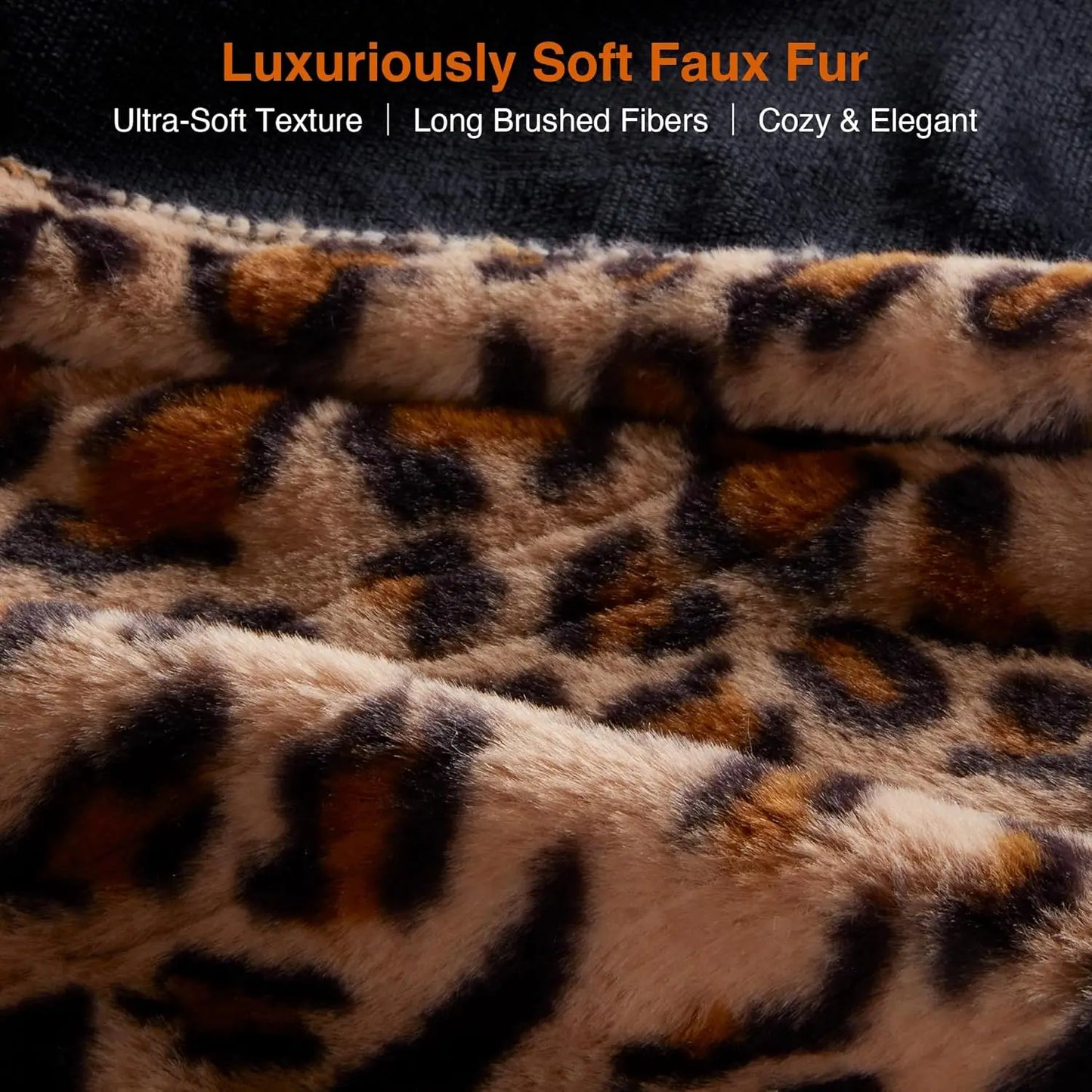 Electric Heated Throw Blanket, Auto Shut Off, Zero EMF, 3 Heat Settings, Machine Washable, Leopard Print 50x60