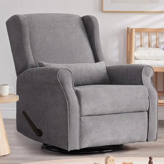 Nursery Swivel Glider Recliner Rocking Chair with Footrest Glider Rocker Recliner for Nursery Comfortable Breastfeedi,Customized