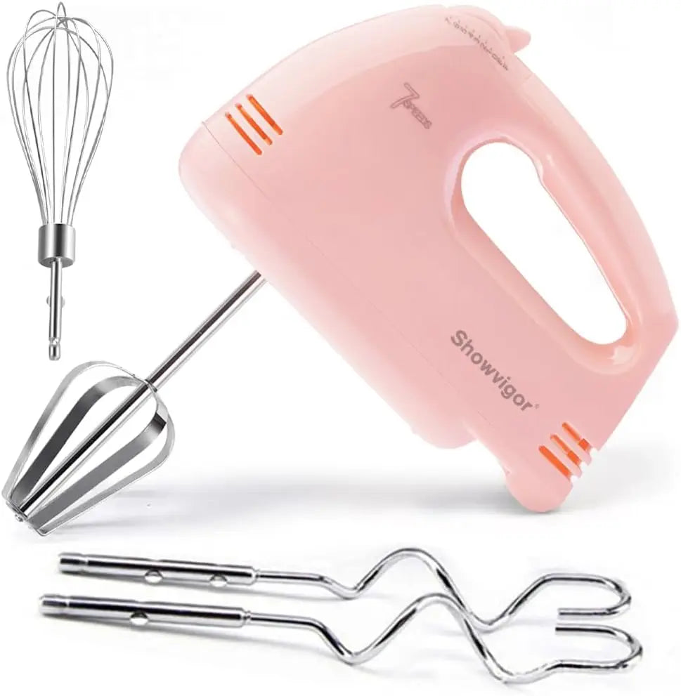 Electric Hand Mixer 180W with 5 Stainless Steel Attachments, 7 Speeds, Turbo Boost & Eject Button