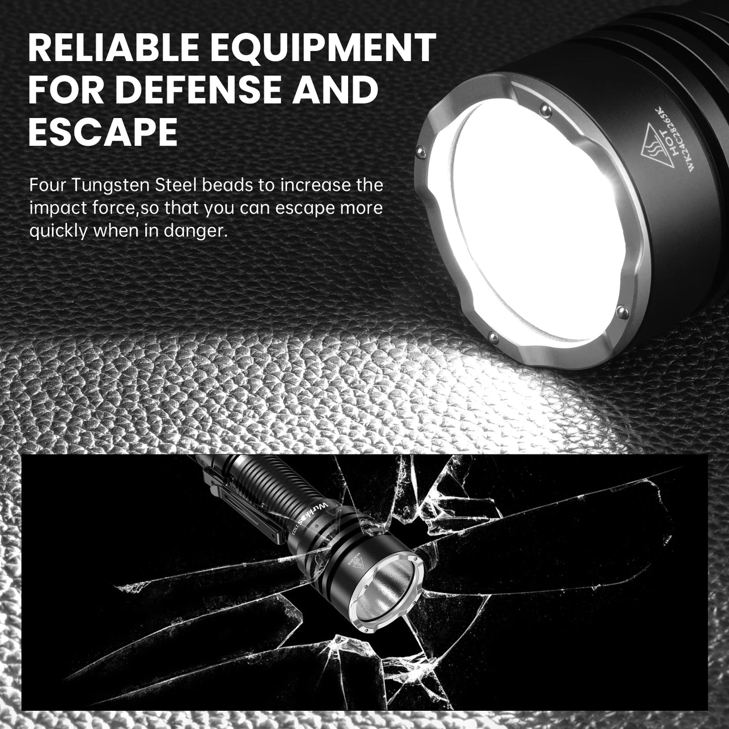 Wurkkos TS23 5000LM Ultra-Bright EDC Flashlight: Featuring XHP70.3 HI & 21700 Battery, IPX8 Rated with Tail Switch.