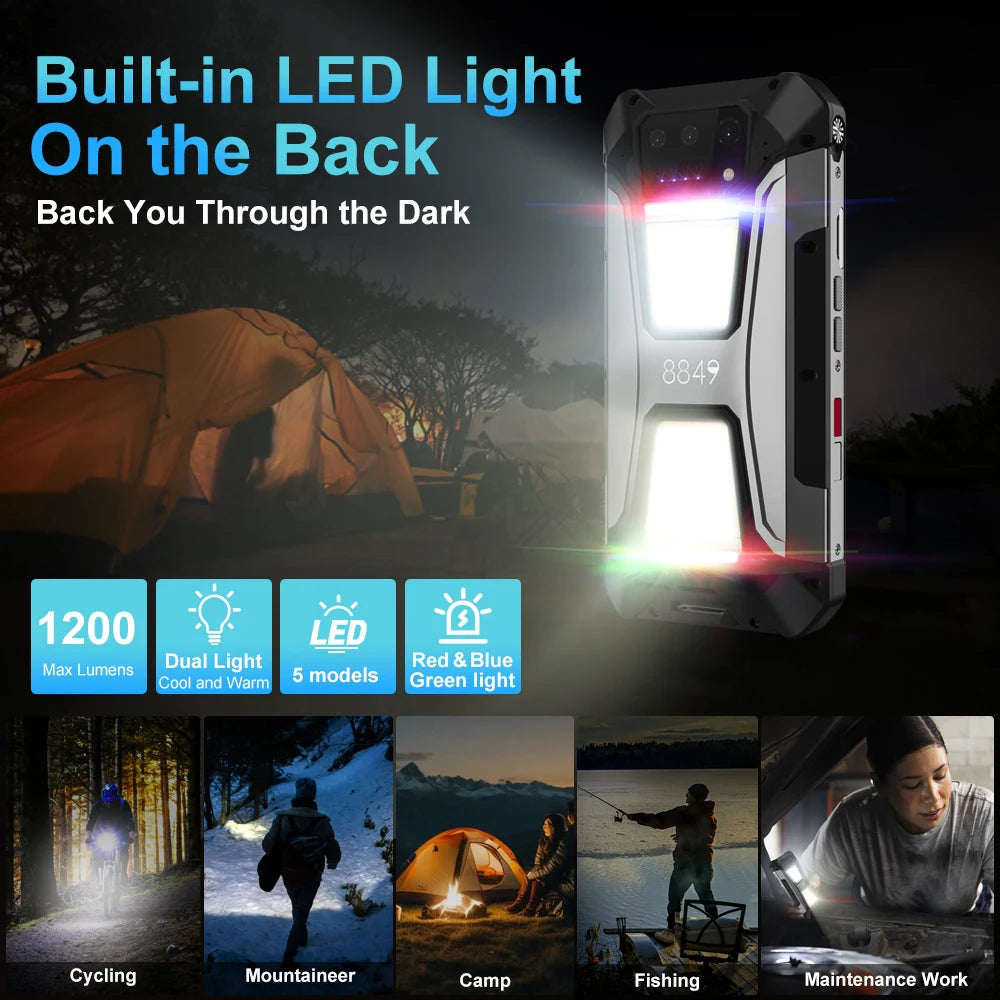 8849 Tank 2 PRO Unihertz Rugged Smartphone with Projector 16GB 256/256GB 23800mAh 120W Android 14 Phone 100MP Cell Phone