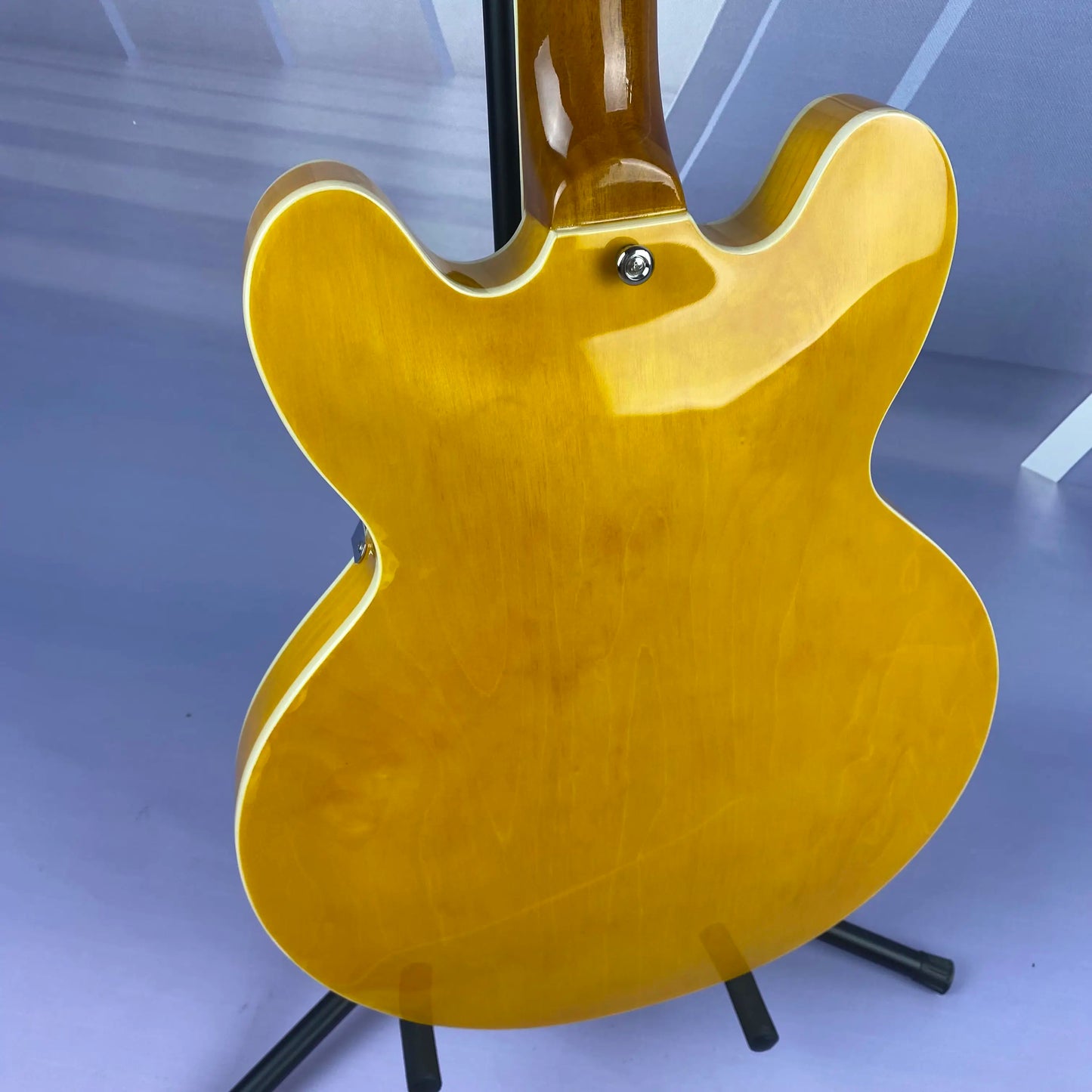 Shipped from the USA Semi-Hollow Body Yellow Electric Guitar Fixed Bridge