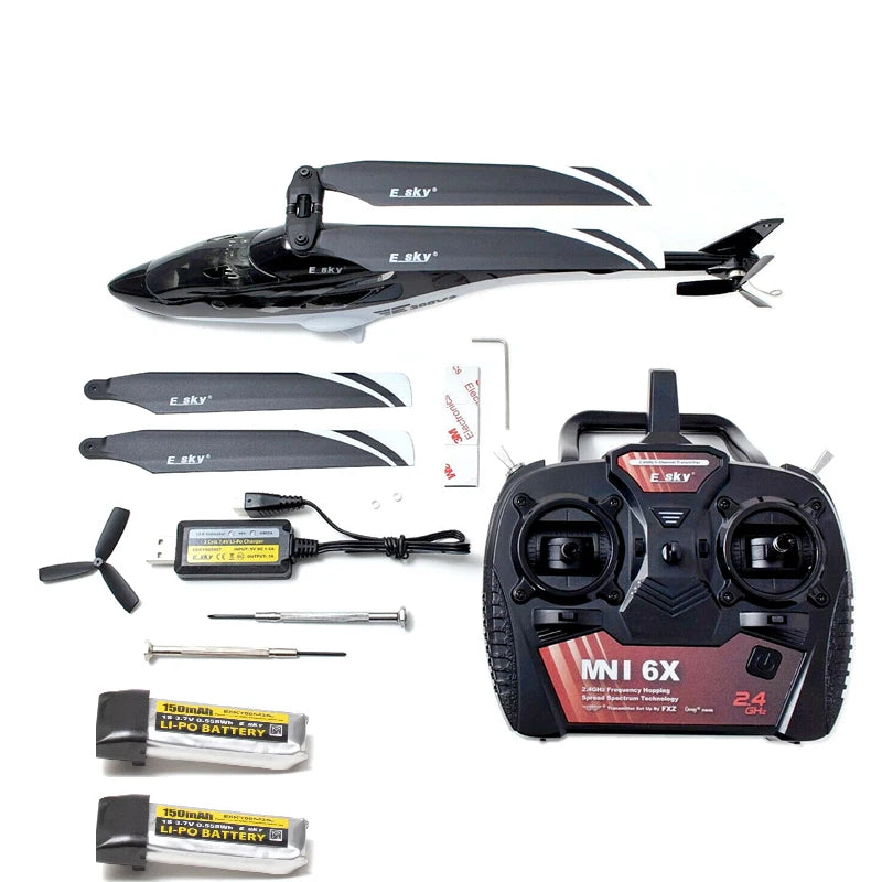 Esky 300 V2 Mini 6CH 2.4Ghz FXZ 6 DOF Axis Flybarless RC Helicopter RTF For Children Outdoor Remote Control Toys