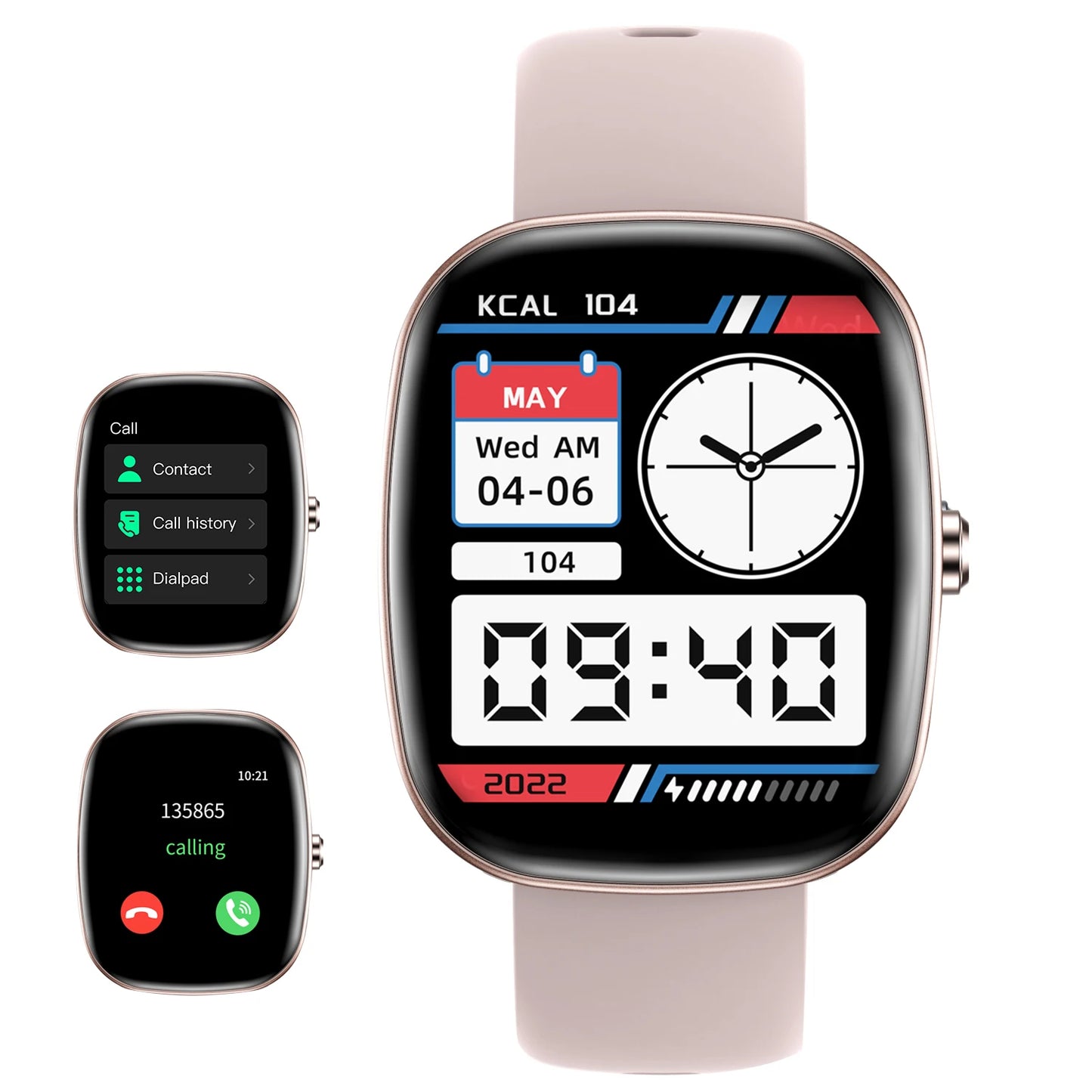 Multifunctional smart watch, wireless calling, call reminder/rejection, custom dial, music playback, unisex sports watch