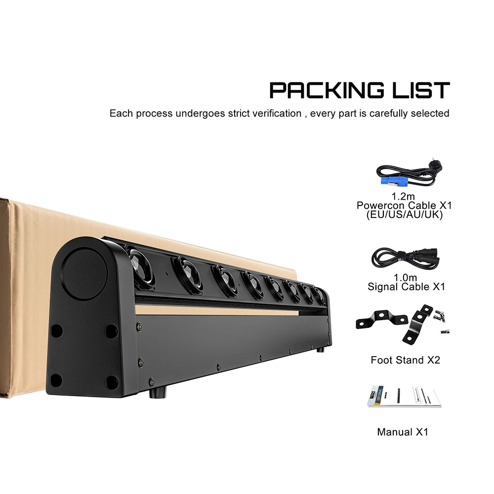 SHEHDS Beam 8x12W RGBW Moving Head Light DMX512 DJ Controller Disco Wedding Party Church Stage Equipment