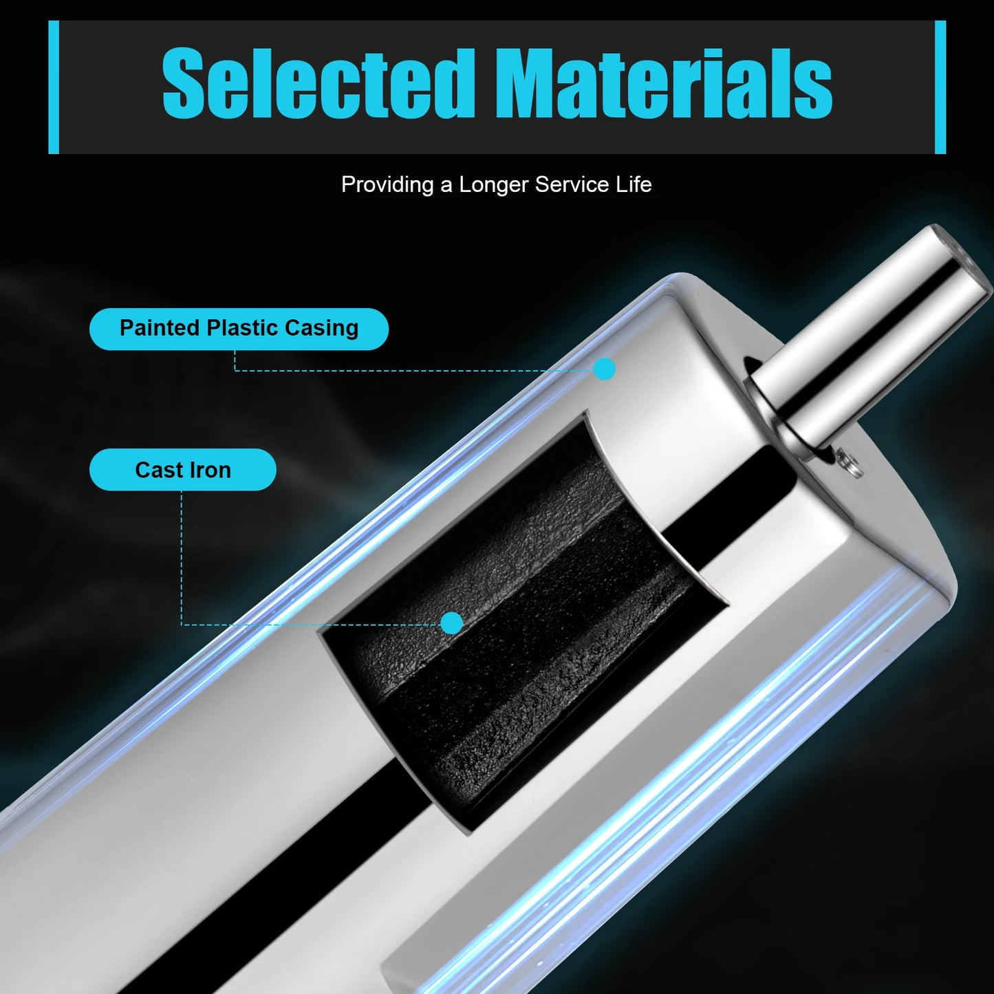 11cm/4.3in Chair Hydralic Pump Replacement Adjustable for Barber Salon Office, Universal Base Diagonal Hole 115mm/4.53in