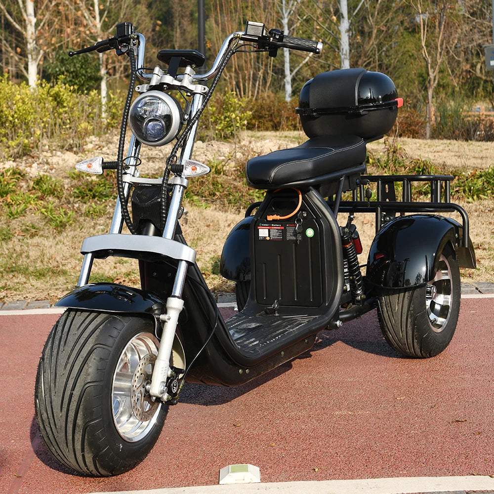 3 Wheel City Road Electric Scooter For Adults 3 Wheel Bikes 3000W Motor Top Speed 25 Miles 20AH 60V Electric Motorcycle