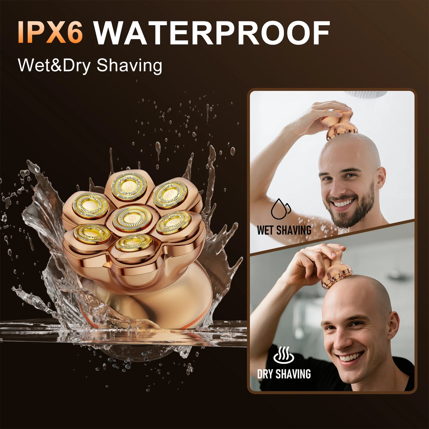 MAXGROOM Head Shaver PRO for Bald Men IXP6 Waterproof USB Rechargeable Electric Hair Trimmer Beard Floating Blade Magnetic Razor