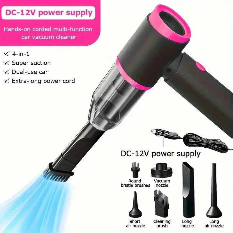 Small portable strong suction 12v wired car special vacuum cleaner, a tool for cleaning gaps and garbage in the car