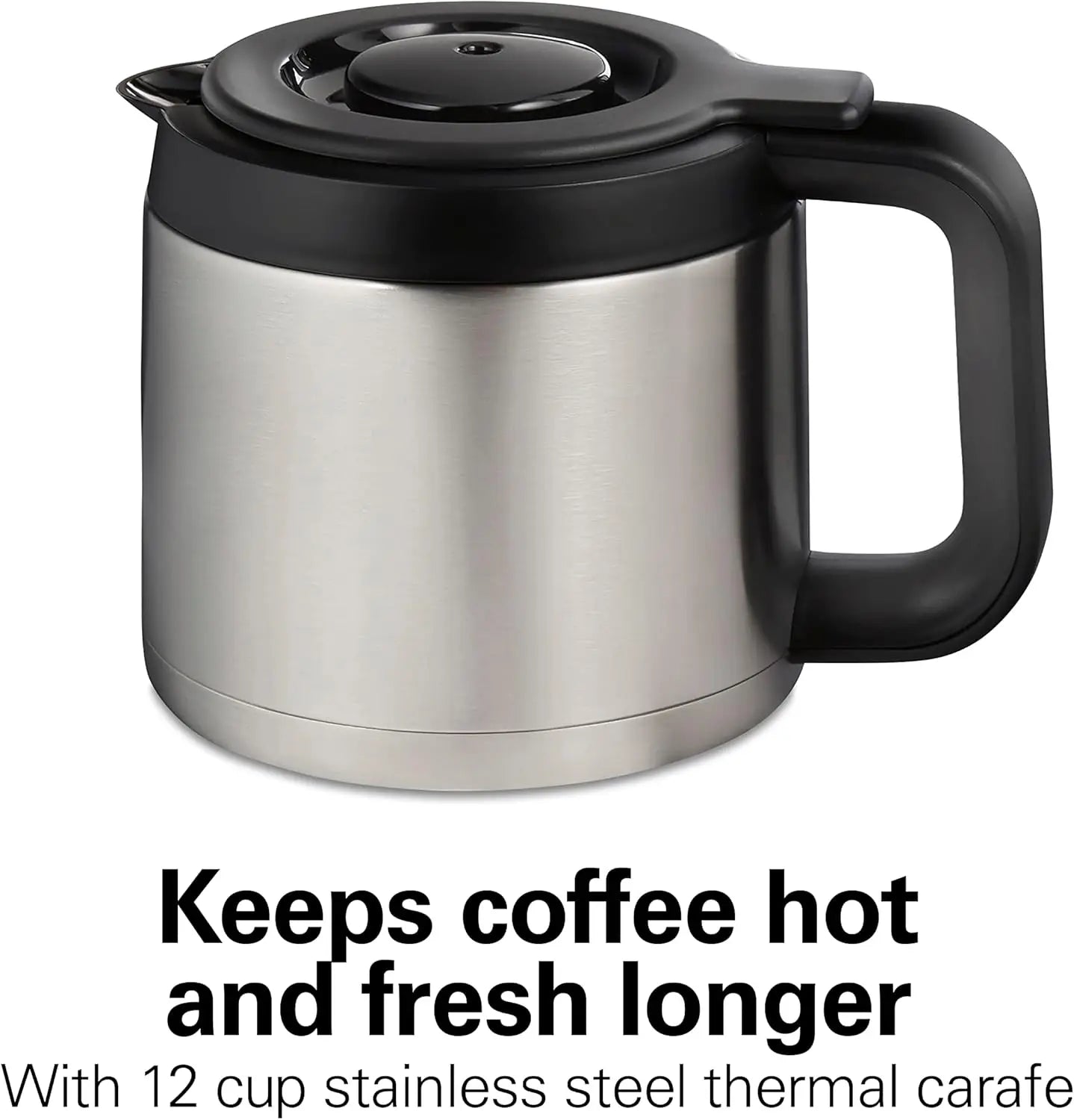 FlexBrew Trio 2-Way Coffee Maker, K-Cup or Grounds, Single Serve & Full 12C Thermal Pot, Black Stainless, Fast Brewing
