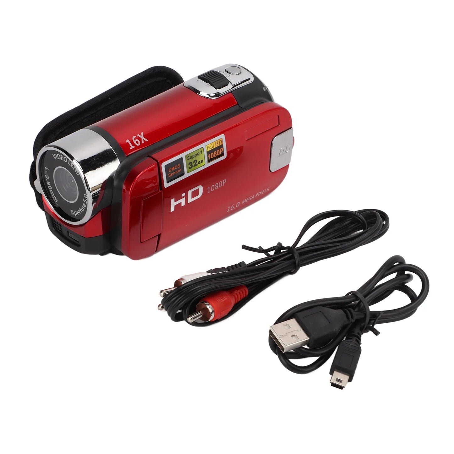 Digital Video Camcorder Portable Full HD 1080P 270° Rotation Handheld 16MP Digital Camcorders for Family for Kids for Gifts