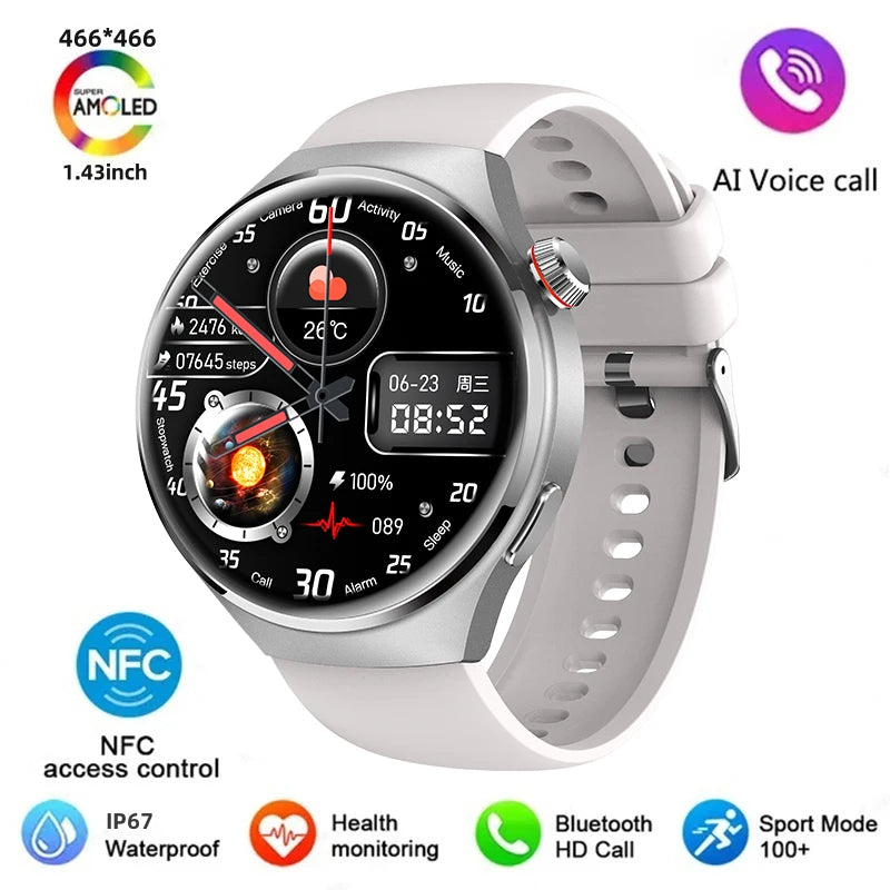Men's Intelligent Dual Mode Bluetooth Calling Watch AMOLED 1.43 inches 466 * 466 HD Full Touch Large Screen Smart Watch 2024