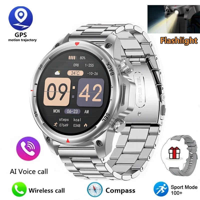 2024 New NFC Men's Smart Watch Bluetooth Call LED Sports Smart Watch Heart Rate Sleep Health Temperature Monitoring Smartwatches