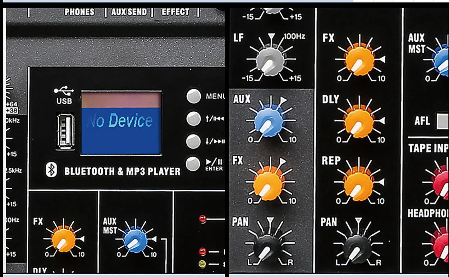 12 CH Channel Studio Audio Mixer Bluetooth USB DJ KTV Sound Board Mixing Console