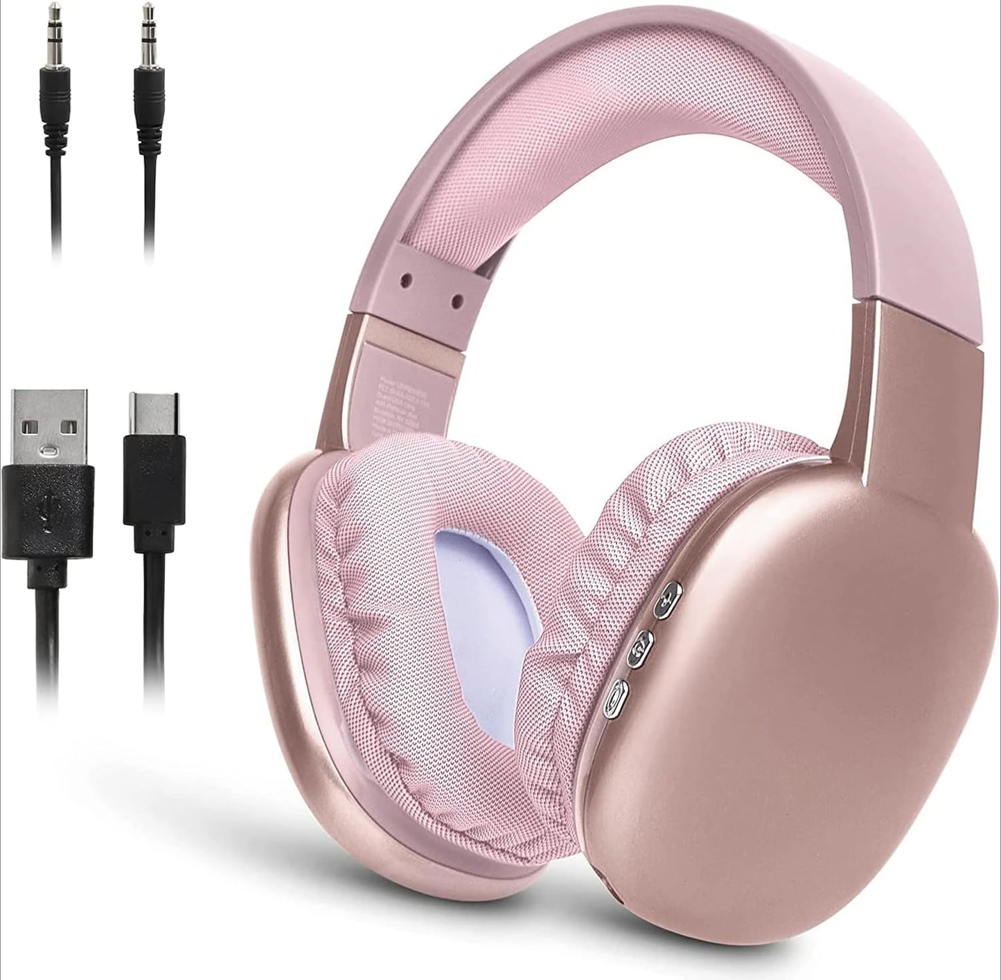 Ultra Wireless Headphones, Rechargeable, 10Hr Playtime, SD Slot, Backup Wire, Soft Cushion, Mic
