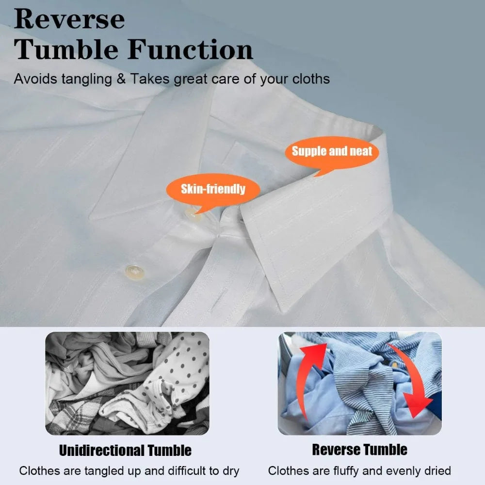 COSTWAY 1700W Electric Portable Clothes Dryer, 13.2 lbs Capacity Front Load Compact Tumble Laundry Dryer with Stainless Steel Tu