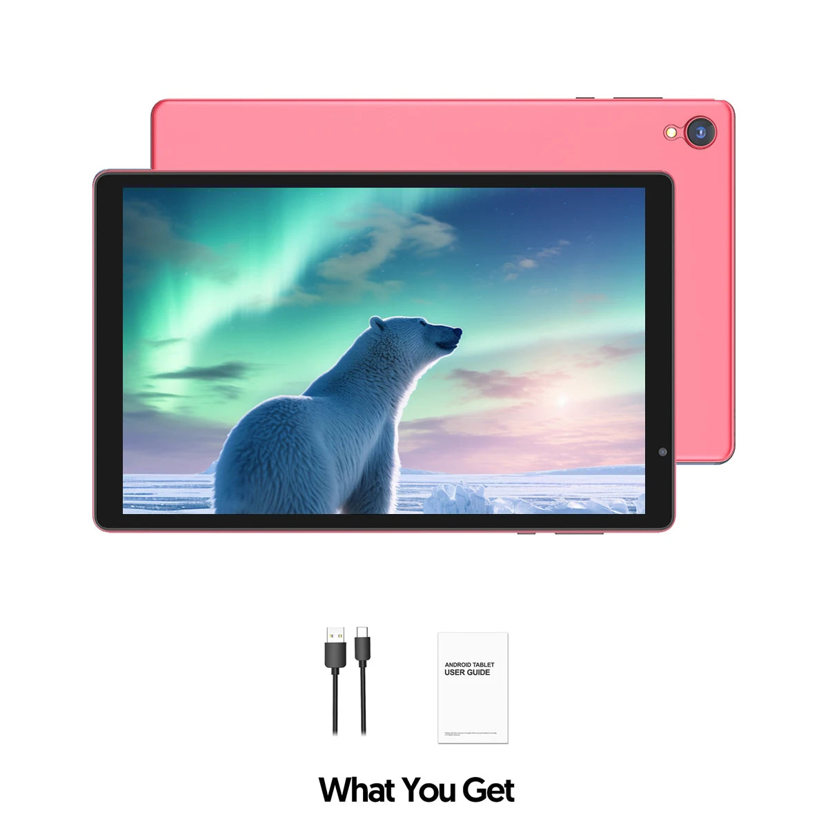 10-inch Android 12 tablet, quad-core processor, 4(2+2) GB RAM, 32GB ROM, Bluetooth, WiFi, dual cameras