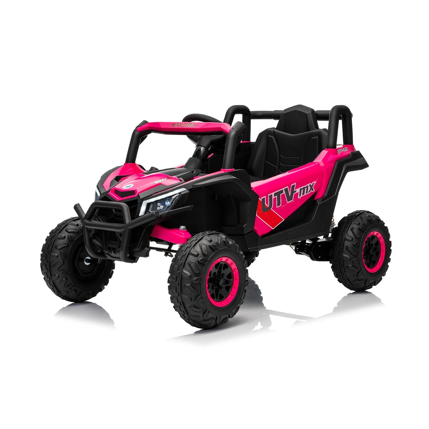 12V UTV Truck Kids Ride On Car Electric Vehicle with 4 Spring Suspension Remote Bluetooth,Music,LED Lights for Ages 3+ Years