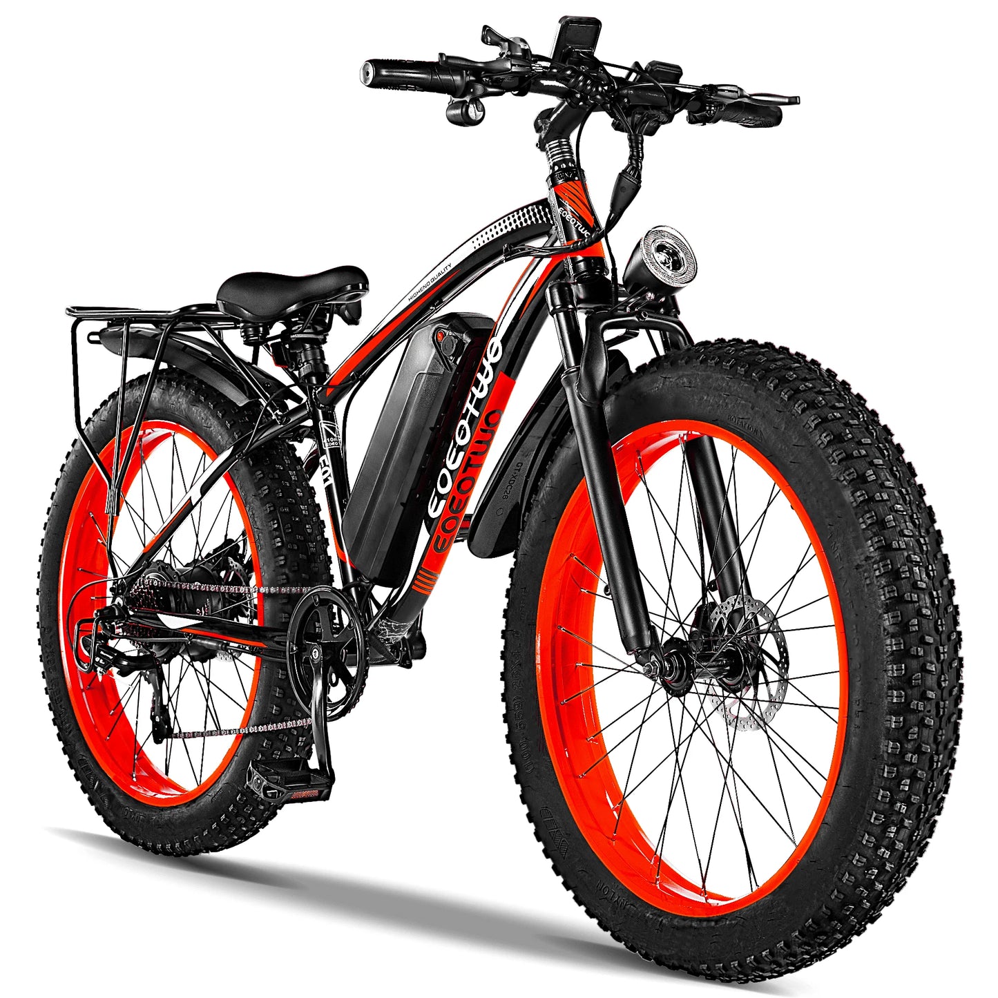 EOEOTWO E01 Electric Bike,26"x4.0 Fat Tire Ebike for Adults,1500W Peak,Electric Mountain Bike,34mph,E Bike + 1 Year Warranty