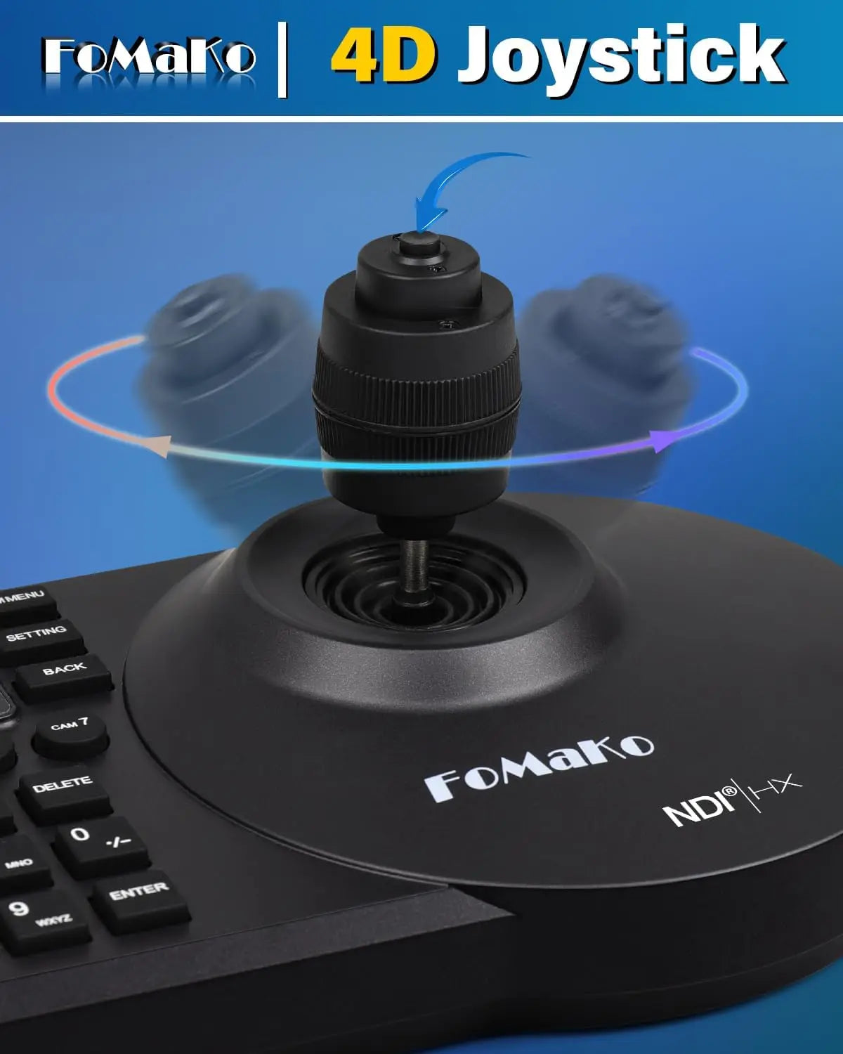 FoMaKo 4K PTZ Camera HDMI NDI, 20X Optical Zoom AI Auto-Tracking Gen 3,for Sports Live Streaming (K20UH NDIX3+KC602+KC608N)