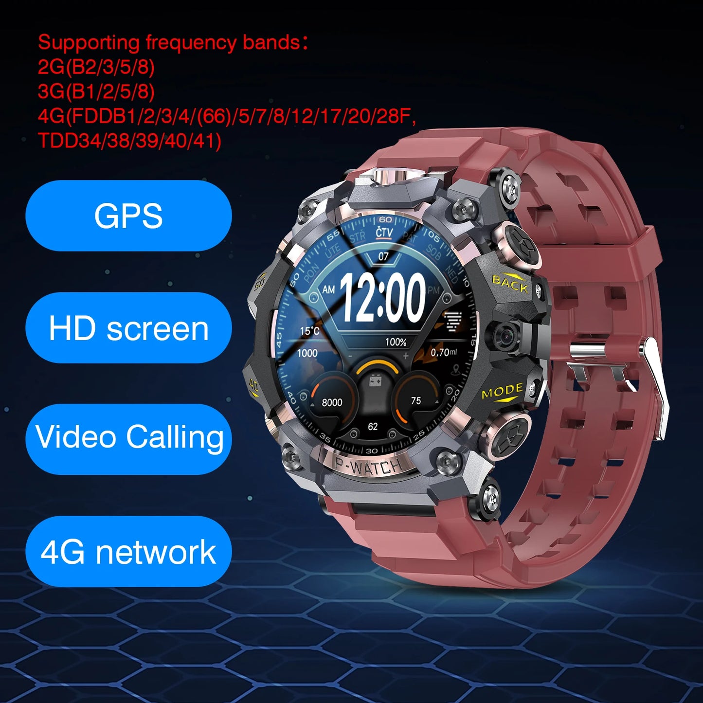 Fashion smart watch, can answer and make calls, reminders, multiple dials, compatible with iPhone/android phones