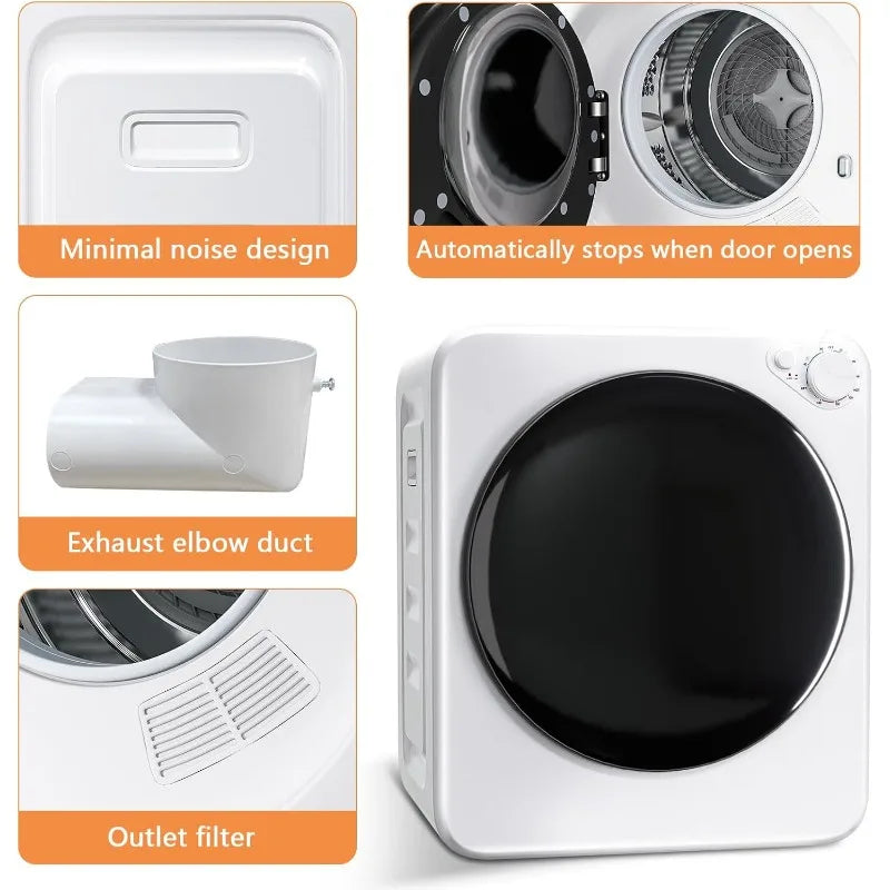 Portable Washer and Dryer Combo Set, 32 lbs Portable Clothes Dryers, 5 Drying Modes, 18 lbs Fully Automatic Washing Machine