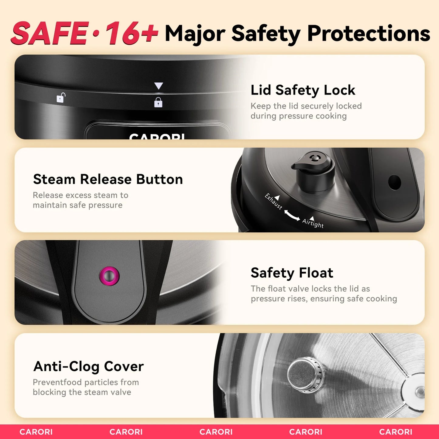 1200W 12-in-1 Electric Pressure Cooker 8Qt, Stainless Steel Pressure Cooker, Slow Cook Rice Cooker Steamer Sauté, Yogurt