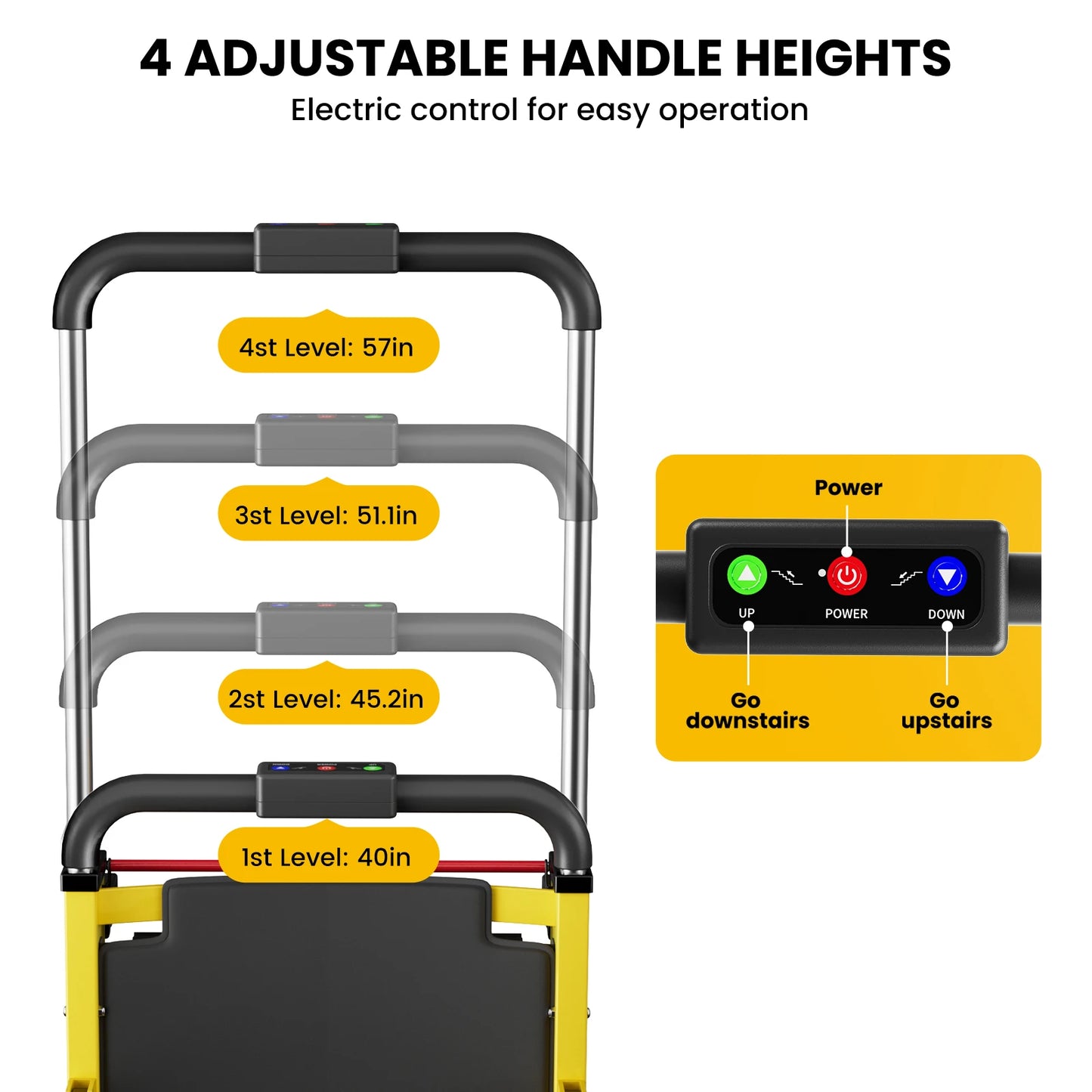 Stair Lifting Motorized Climbing Wheelchair Stair Elevator Lift Track Climbing Wheelchair 440lb Limit  Assist Wheelchair