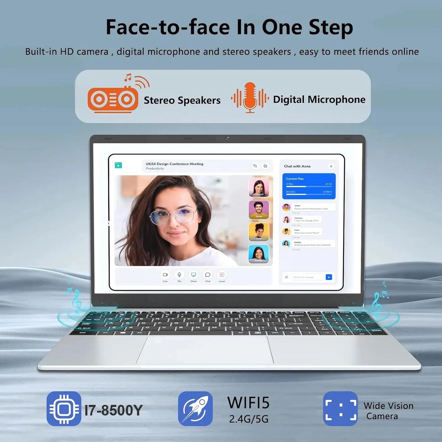 Windows 11 Intel Core i7 8500Y N4000 15.6 inch Portable Laptop Fingerprint Unlock Notebook 16GB 1TB 2TB Gaming Laptops Computer