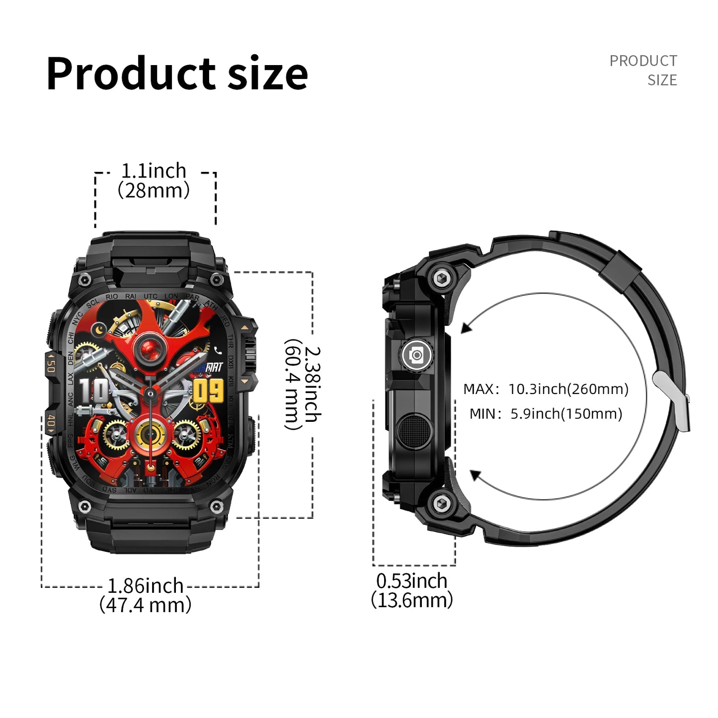 LOKMAT APPLLP 7 MAX Android Smart Watch Phone Amoled Touch Screen Rotating Camera Wifi 4G SIM Card Watch Outdoor Fitness Tracker