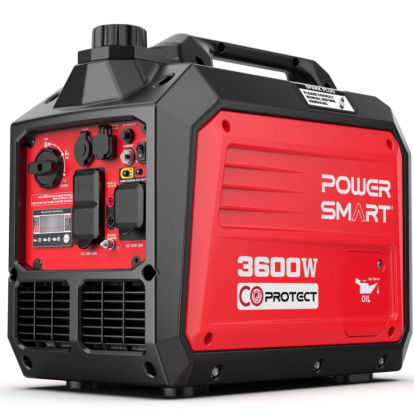 PowerSmart Generator, Camping Gear and Equipment, 3600 Watt Super Quiet Portable Inverter Generator,Gas Powered, RV Ready, Paral