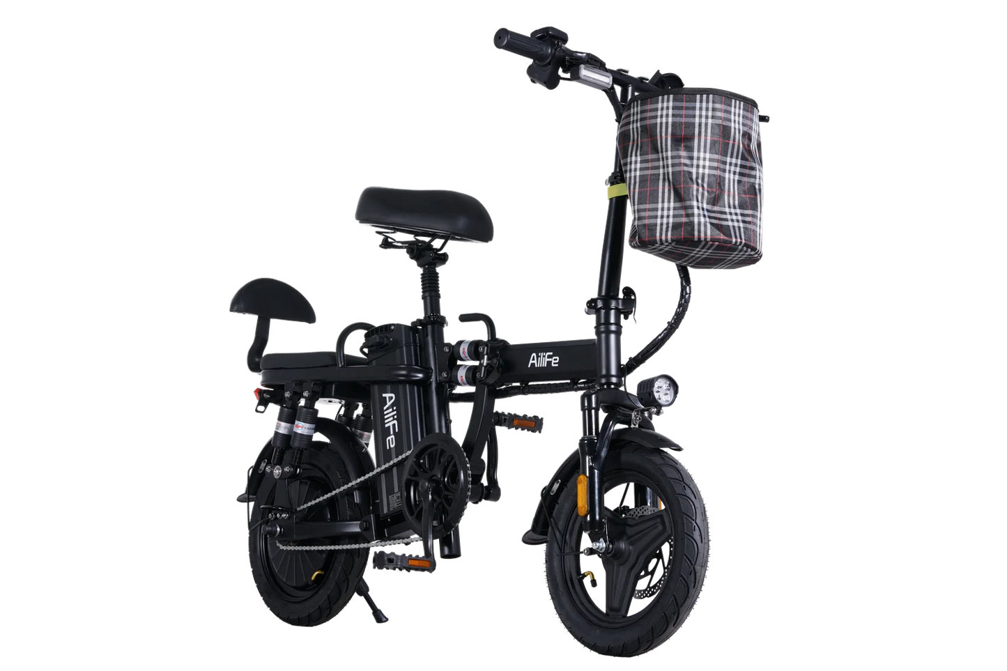 Electric Bike For Adults Teens Folding Ebike Commuter City Foldable E Bike With 500W Motor 23MPH Speed Pedals Assist Dual Disc B