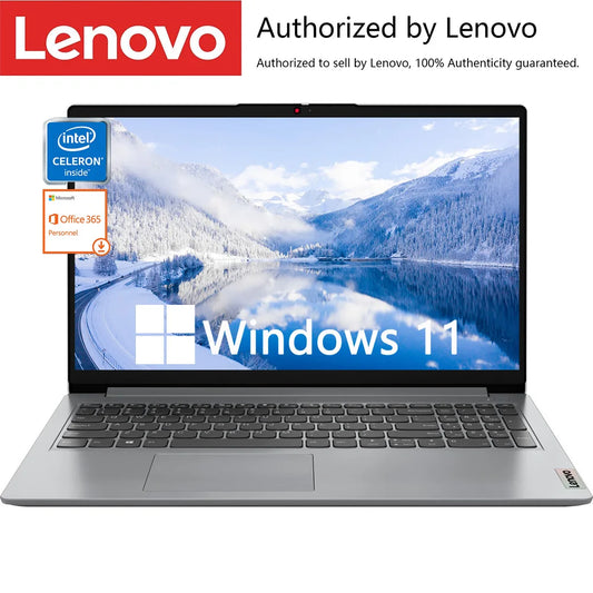 Lenovo Ideapad 1i 15.6" Business Laptop, Intel Celeron N4500, Up to 20GB RAM, 128GB eMMC+1TB PCIe SSD, WiFi 6, 1-Year Office 365