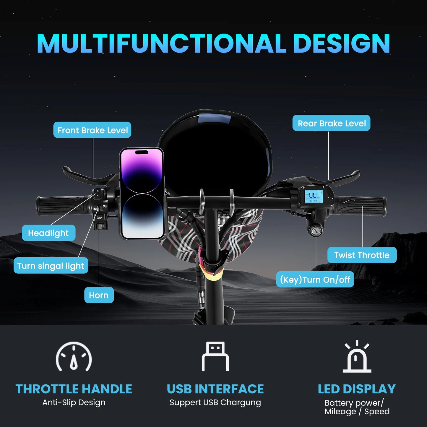 Electric Bike For Adults Teens Folding Ebike Commuter City Foldable E Bike With 500W Motor 23MPH Speed Pedals Assist Dual Disc B