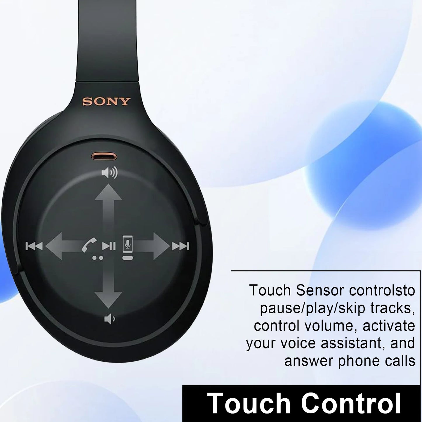 Sony WH-1000XM4/B Wireless Headphone, Noise Canceling, Foldable Over the Ear Headset, Built-in Microphone Headphone, Black