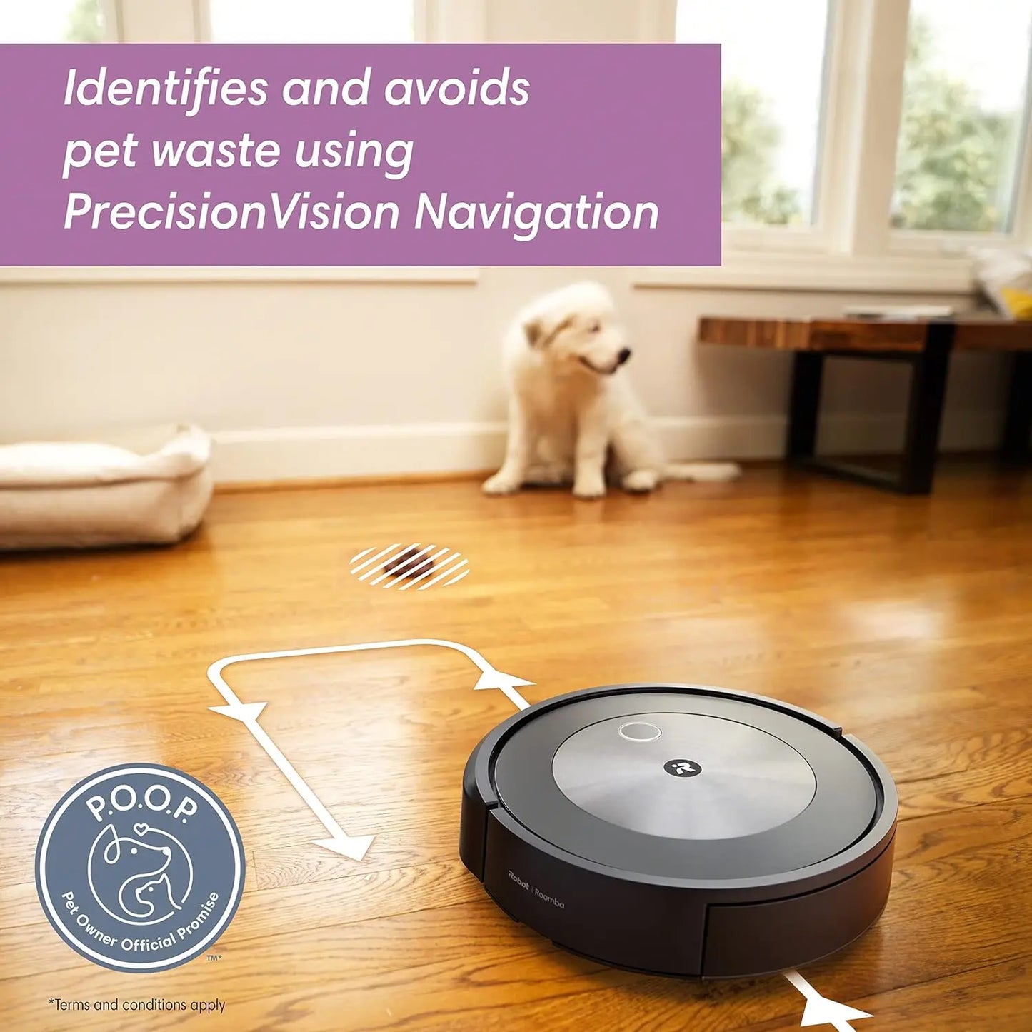 iRobot Roomba j6+ Self-Emptying Robot Vacuum – Identifies and Avoids Pet, 1 Year Warranty with free return