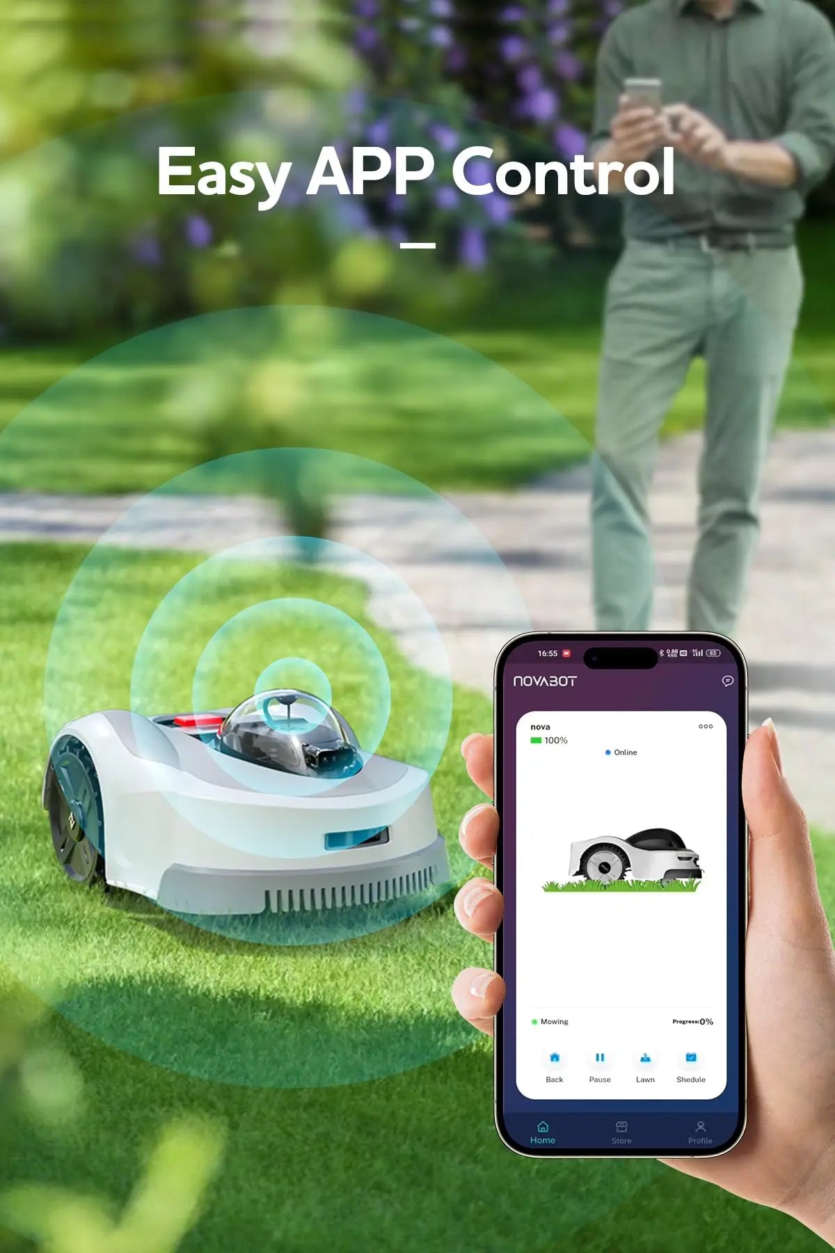 Novabot N1000 Robot Lawn Mower With AI Mapping App