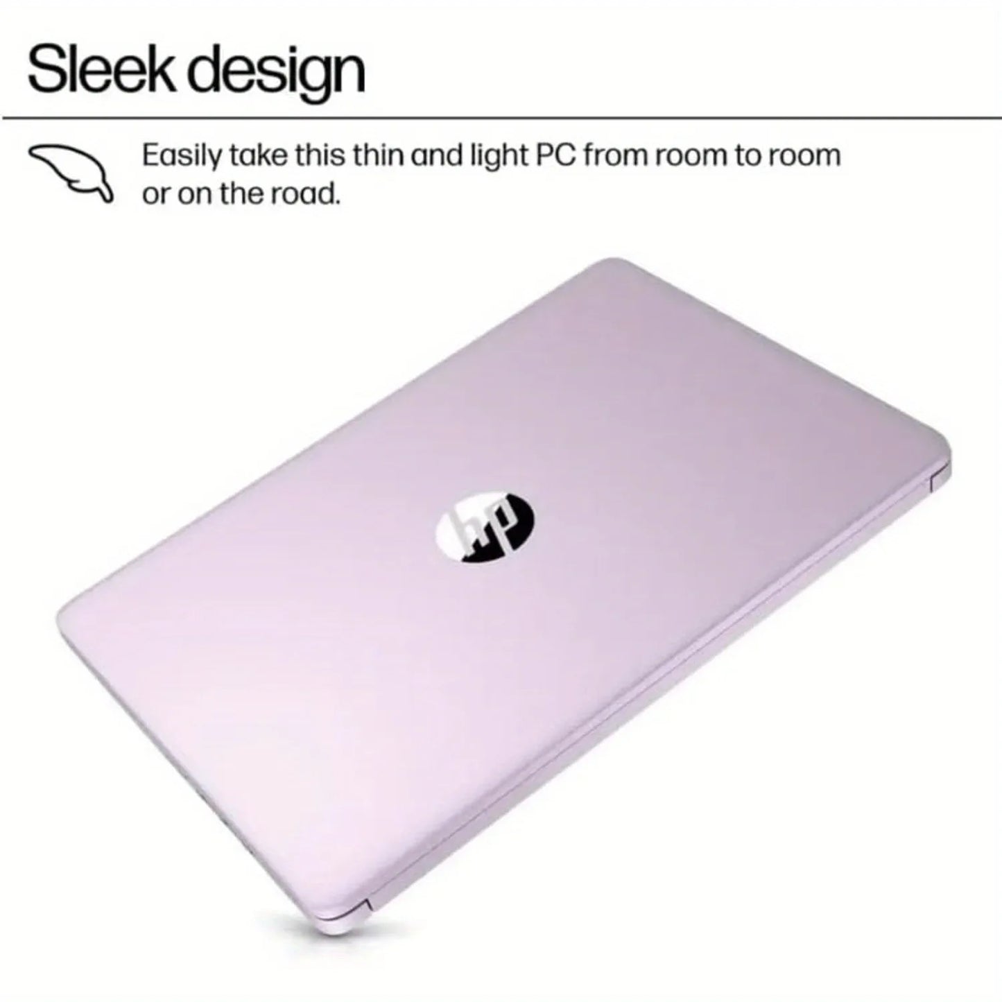 HP 14" HD Business Laptop,Intel Processor N150,Up to 16GB RAM,128GB UFS, Intel Graphics,Wi-Fi 6,Windows 11 S,Honey Lavender