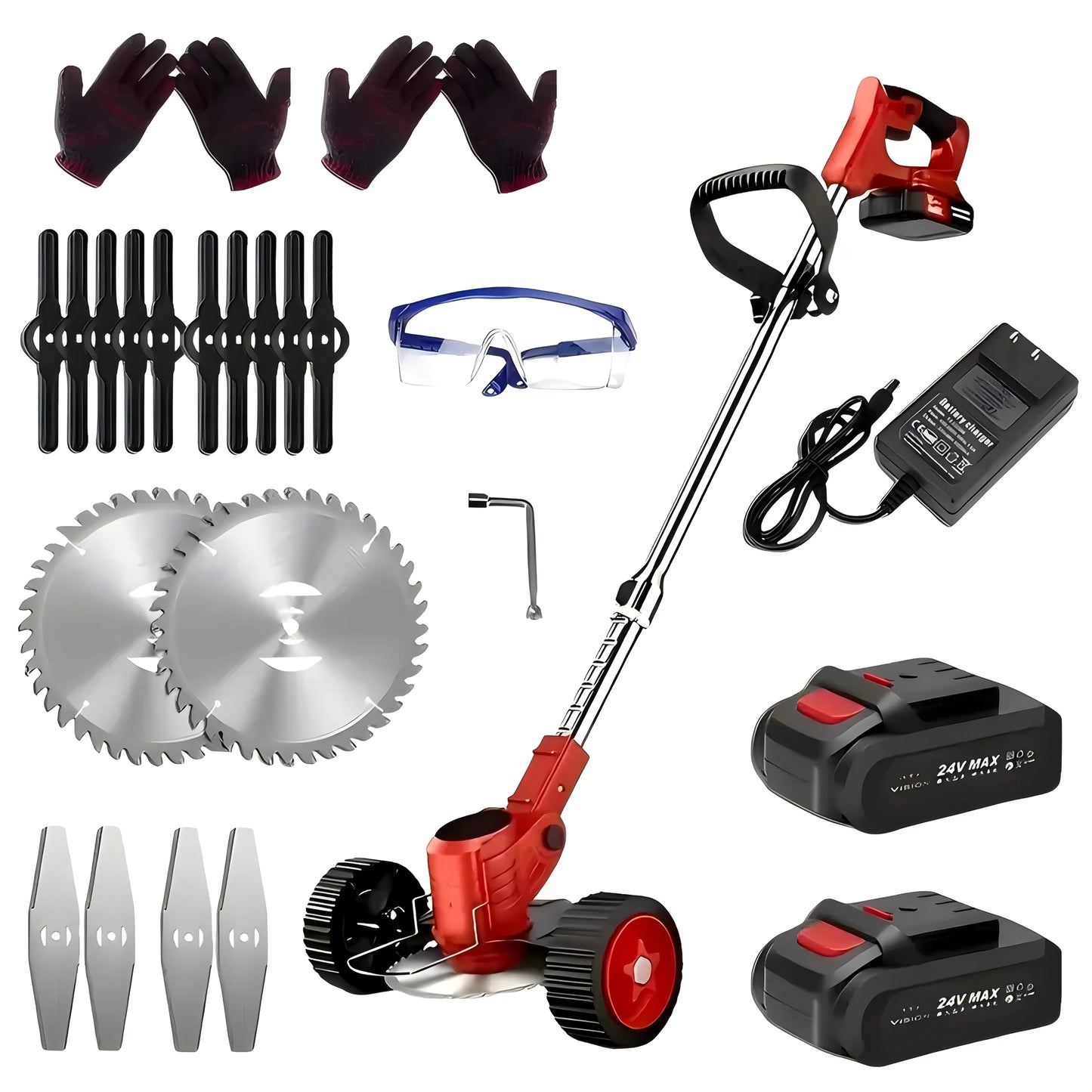 Lawn Care Cordless Trimmer And Leaf Blower Combo Kit