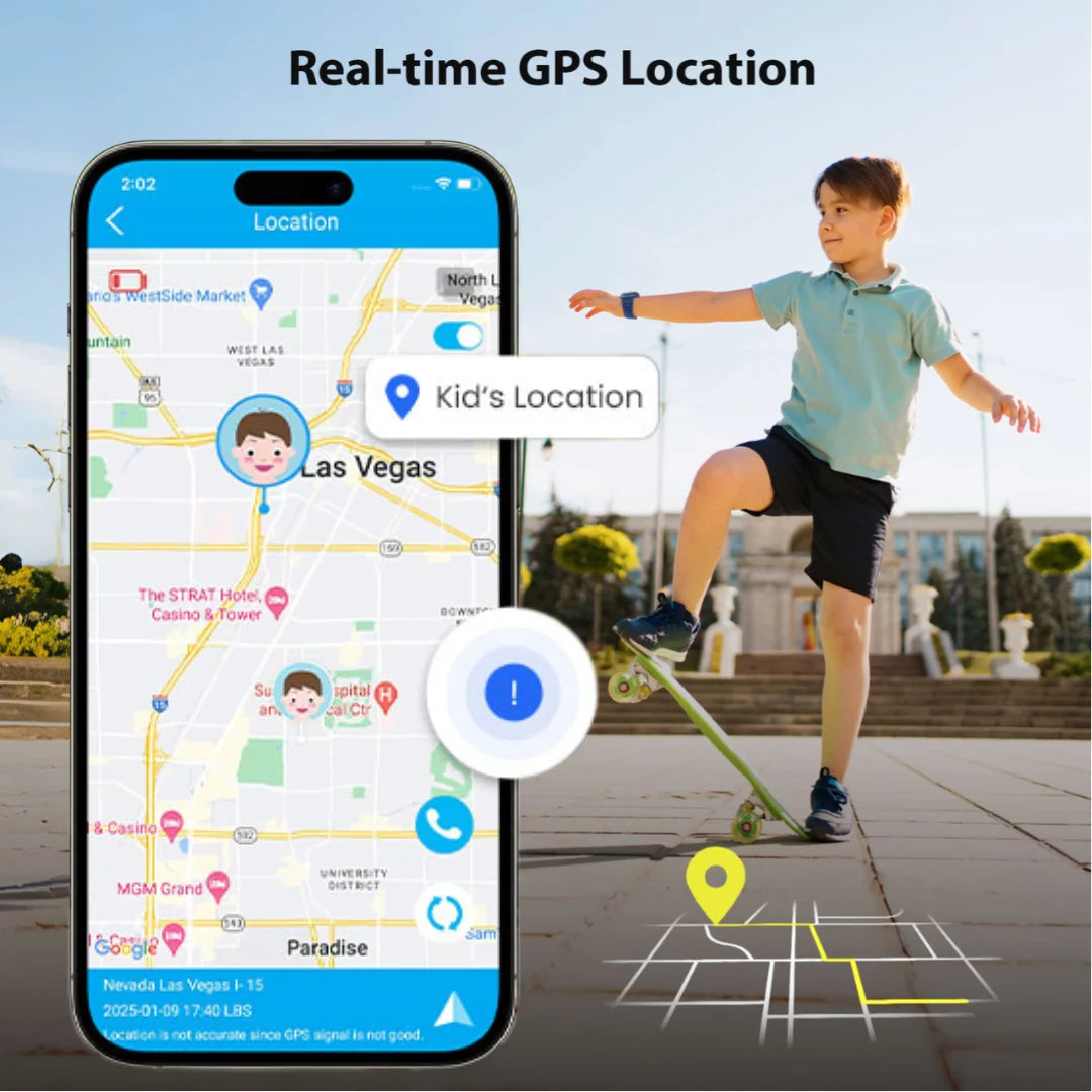 4G Smart Watch for Kids, with 30-Day Free Unlimited Plan, Video Call, Voice Chat, GPS, Kids Watch with SIM Card, Gift for Child