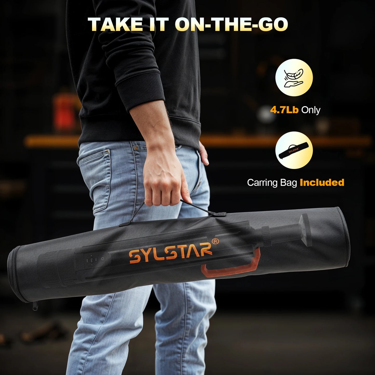 360° Rechargeable Work Light  Remote Control 8.4Ft Max Height 3000LM Ultra Bright 3CCT Dimmable Telescopic Camping Lights