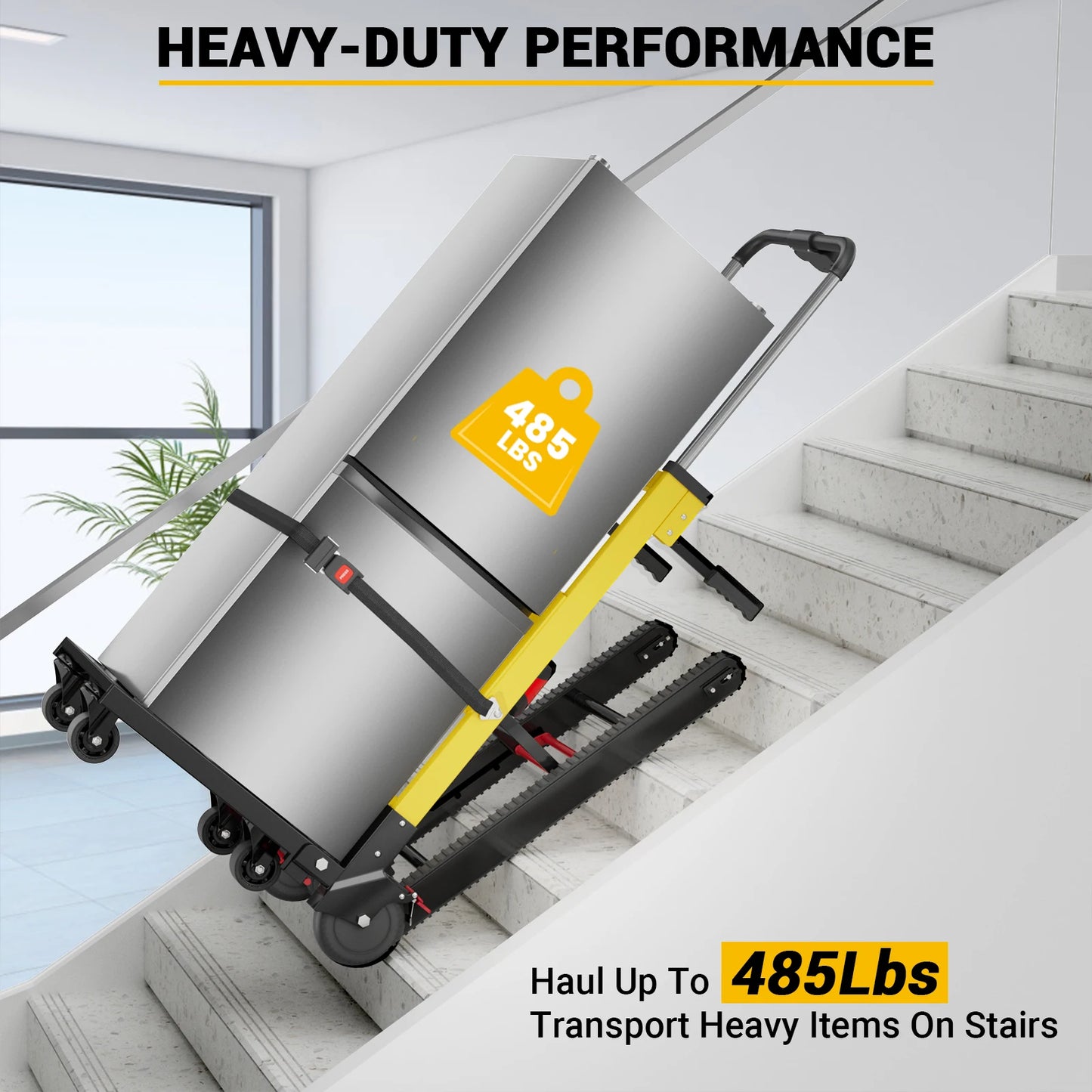 Electric Stair Climbing Dolly Electric Stair Climbing Hand Truck 485lb Max Load Capacity 3 Mode Folding Stair Climber Hand TrucK