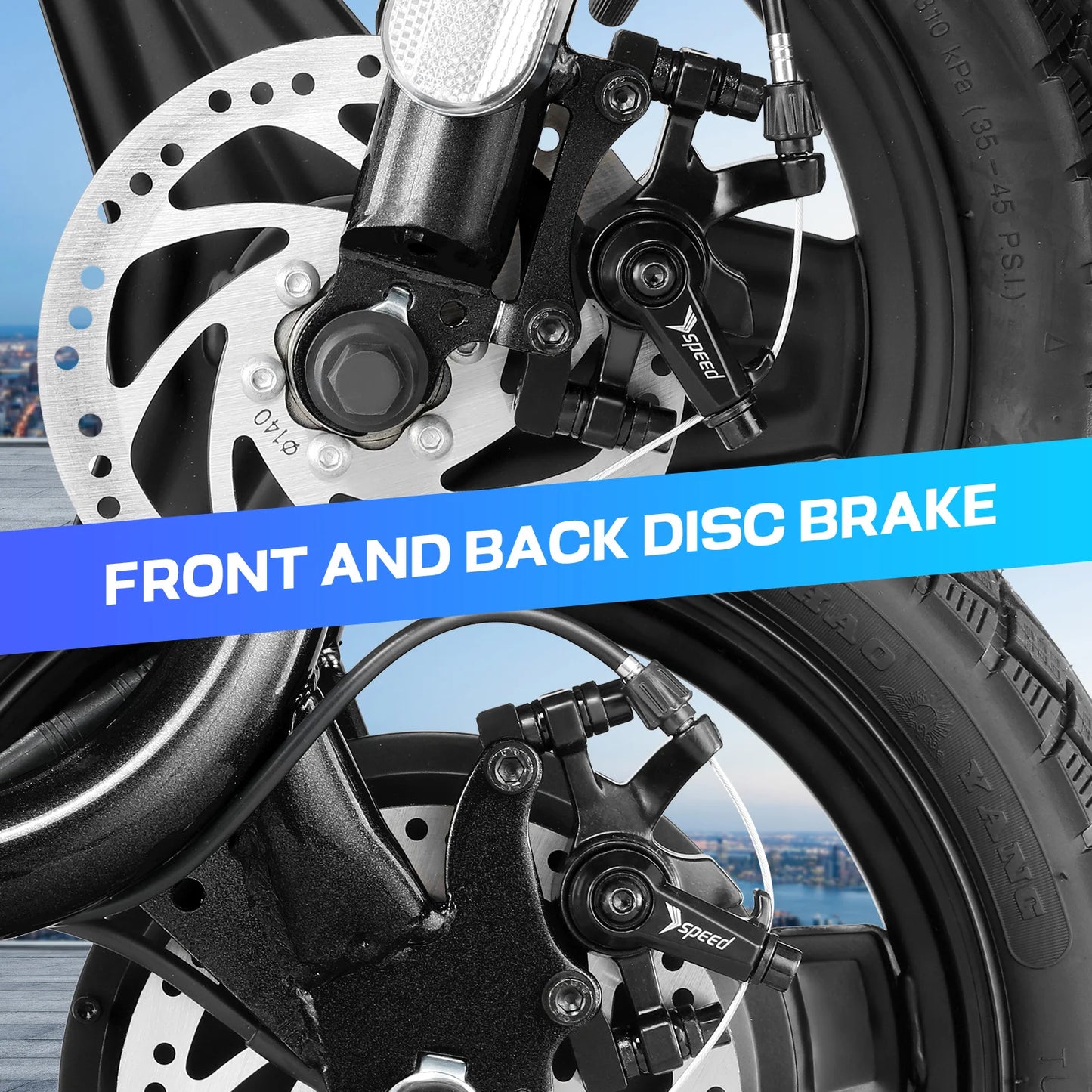 500W Electric Scooter with Seat Peak 750W 375Wh 7800mAh Battery 25Mi Range 20MPH 14" Tire Shock Dual Disc Brake