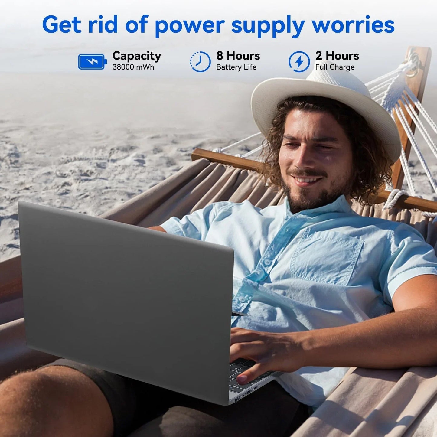 URAO LT1505 15.6 Inch Laptop 16GB DDR4 512GB SSD Intel N5095 IPS Display 1080P Windows11 38000mAh Battery Business Home Laptop