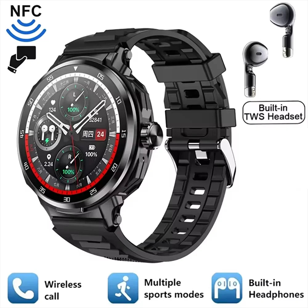 Smart Watch Men's Watch Sports Watch, magnetic charging, making/receiving calls, NFC function, multi-sport mode, message alerts