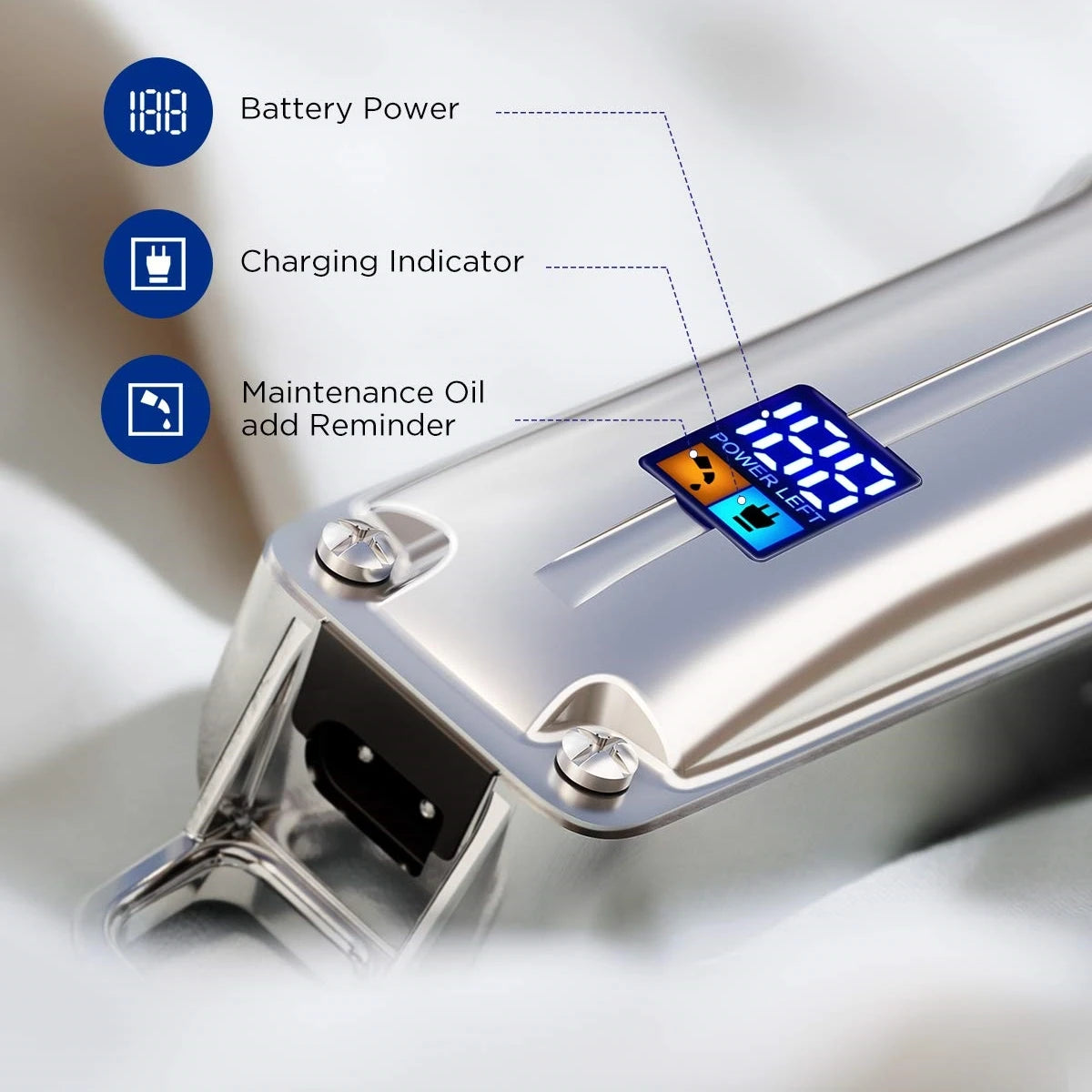 N Top Limural Hair Clippers Professional Cordless Clippers Hair Cutting Beard Trimmer Barbers Grooming Kit Rechargeable for Men